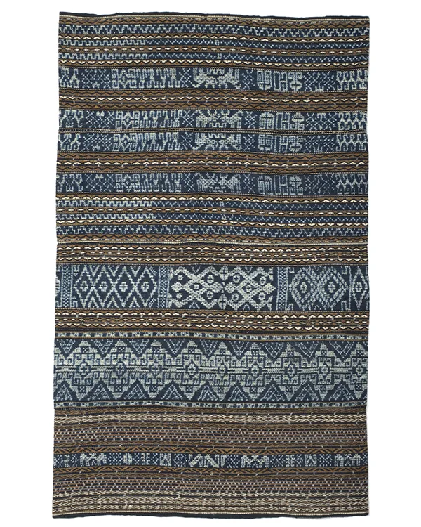 A tubeskirt made by Meiful Li people, Hainan, warp ikat